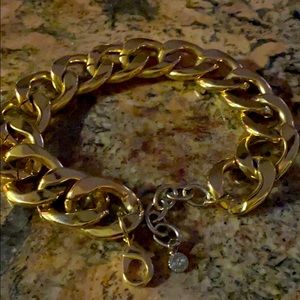 Thick gold plates chain necklace